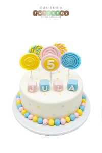 Tort Lizaki dla dziewczynki  