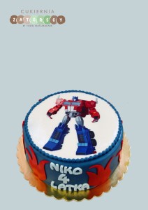 Tort z opłatkiem mini Transformers 