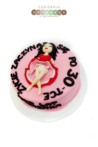  Tort Dziewczyna z butelką wina 