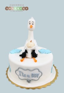  Tort na Chrzest z Bocianem